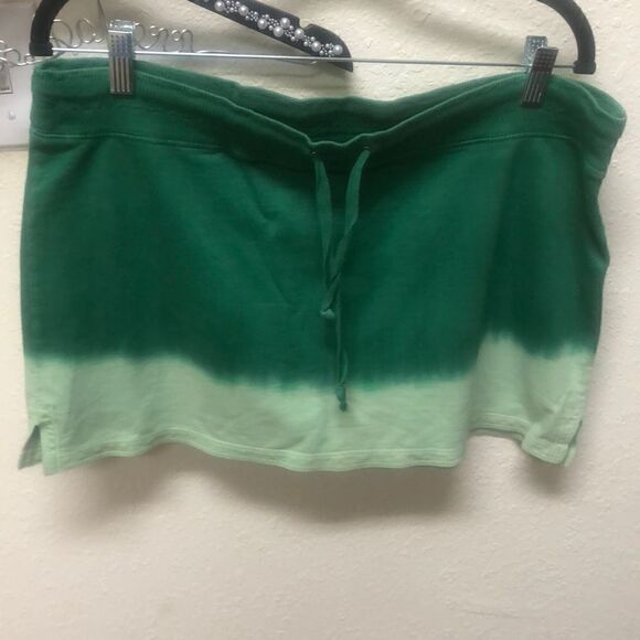 Lucky Skirt green tie dye drawstring cotton - Picture 1 of 1
